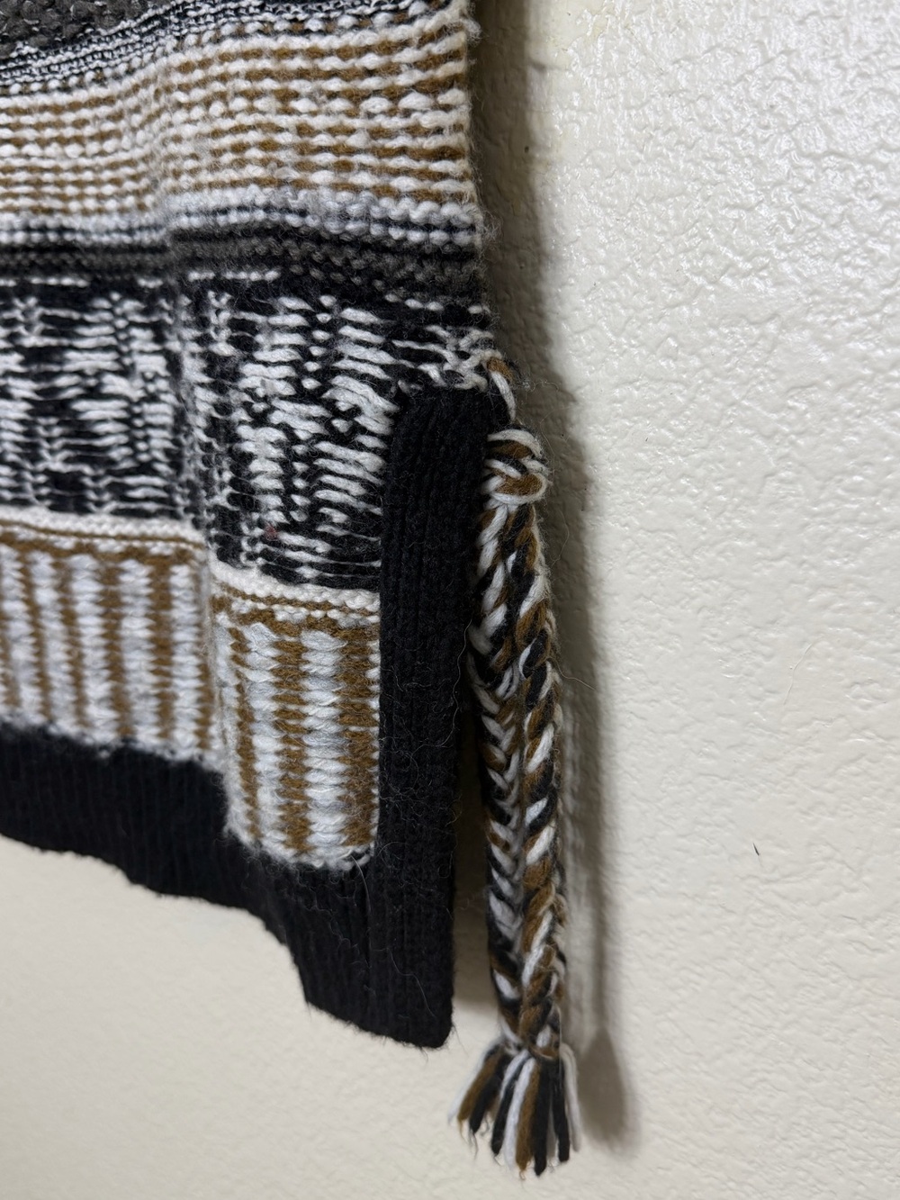 Madewell Tribal Alpaca Wool Sweater Vest Fair Isle Turtle Neck Size XS - Picture 4 of 11